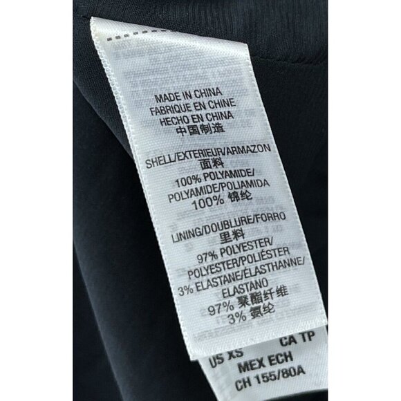 $298 Juicy Couture Sz XS Black Lace Mini Dress Faux Leather Trim Shift Sheath - Picture 12 of 12